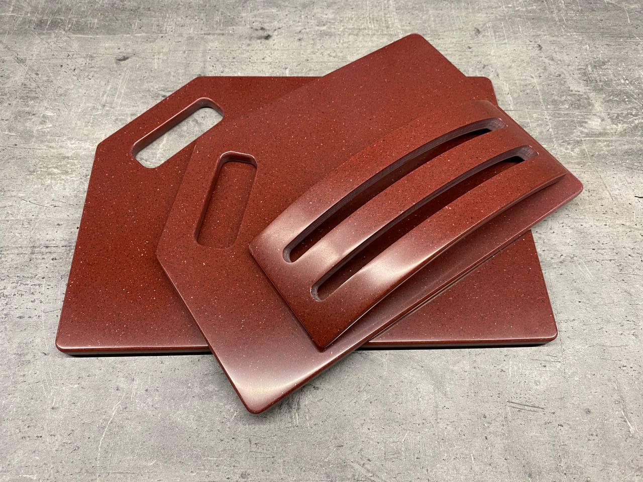 Набор кухонных досок Royal Red из искусственного акрилового камня 2 шт. (23854571) - фото 2 Набор кухонных досок Royal Red из искусственного акрилового камня 2 шт. (23854571) - фото 2