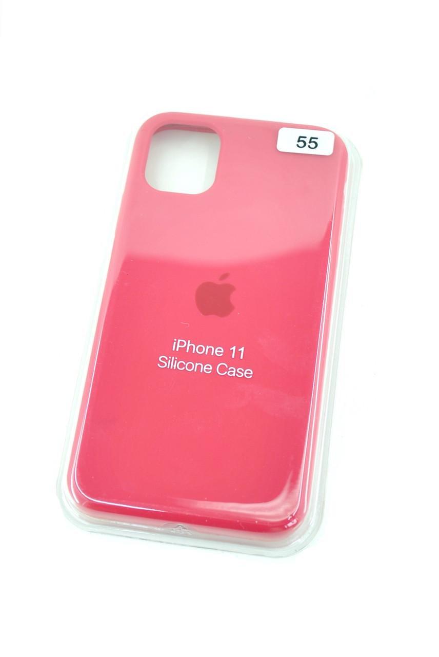 Чохол для телефону iPhone X/XS Silicone Case FULL №55 carmine