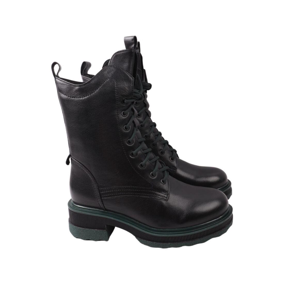 Ботинки женские Polann из кожи р. 38 Черный (168-22ZHC)