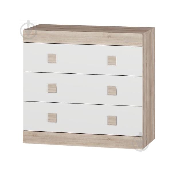 Комод на 3 ящики Еверест Соната-1 сонома + білий Комод на 3 ящики Еверест Соната-1 сонома + білий