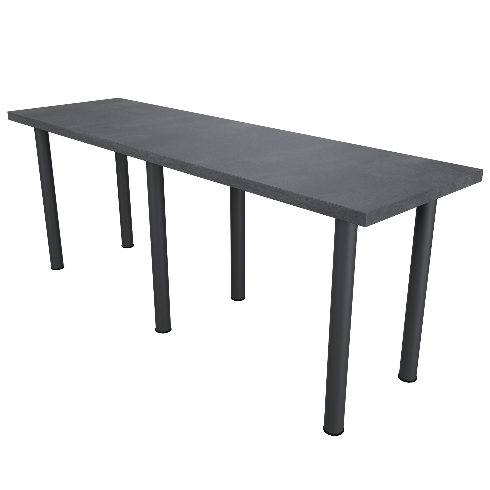 Стол обеденный БРИДЖ 2000х600 Угольный камень/Черный