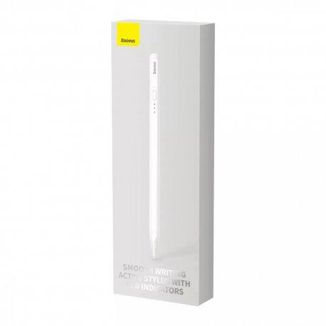 Стилус BASEUS Smooth Writing with LED Indicators Activa tip Cable Type-C 3A 0,3 м White (SXBC000202) - фото 6