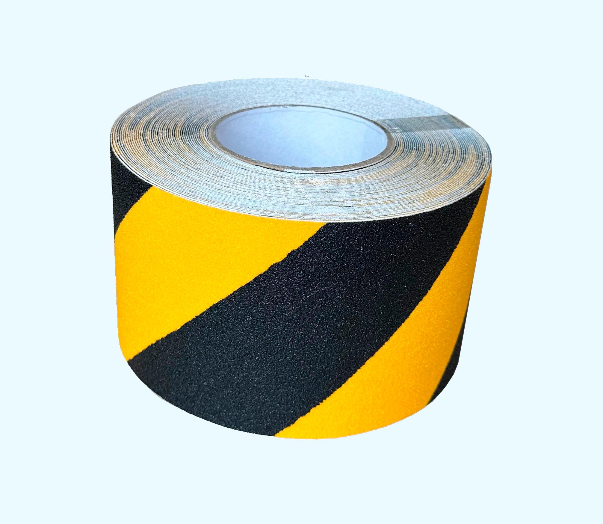 Стрічка протиковзка самоклеюча абразивна Heskins Standard Safety-Grip попереджувальна стандартної зернистості 100 мм x 5 м Чорно-жовтий (H3401D 100L5) - фото 3