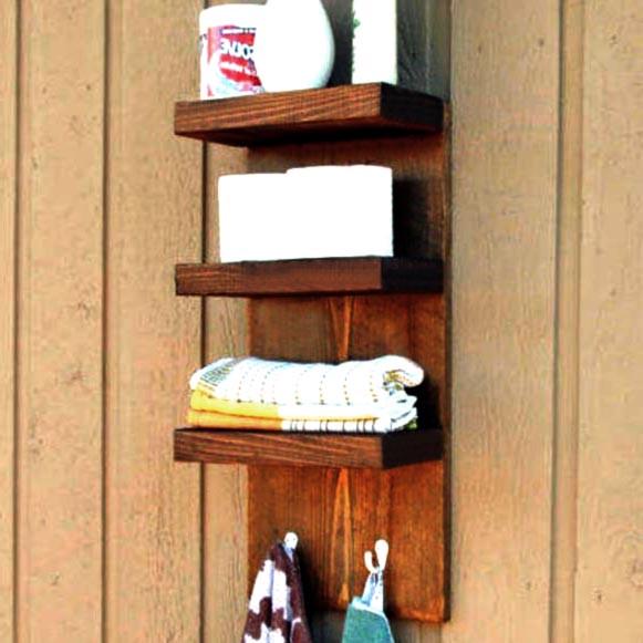 Полка для ванной из дерева Эрланген Латте (ВНП/002016)