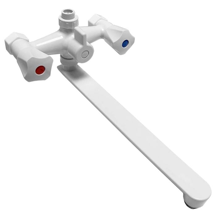 Змішувач для ванни Solone LAP7-B611 двохвентильний пластик Білий