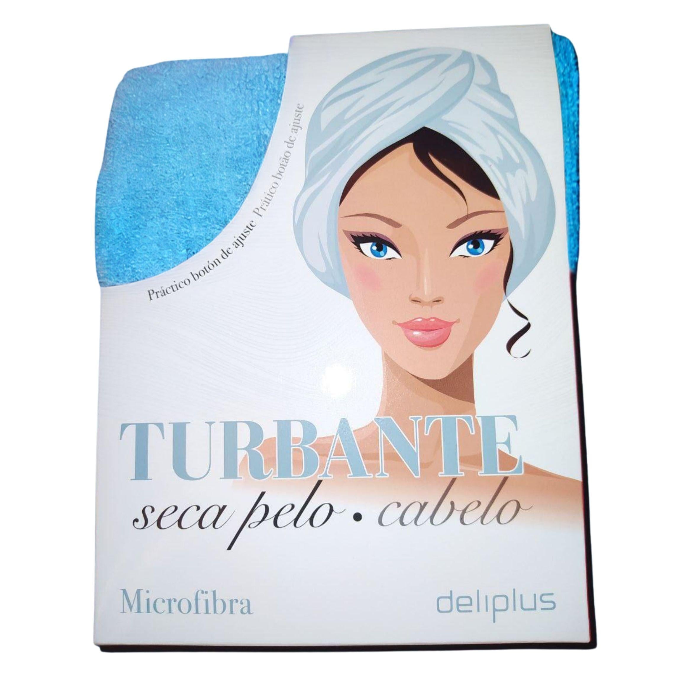 Тюрбан полотенце Deliplus Dry Hair Turban для сушки волос Голубой Тюрбан полотенце Deliplus Dry Hair Turban для сушки волос Голубой