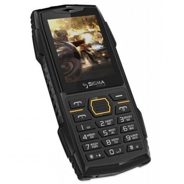 Телефон кнопковий Sigma mobile X-treme AZ68 Чорно-помаранчевий (4827798374917)