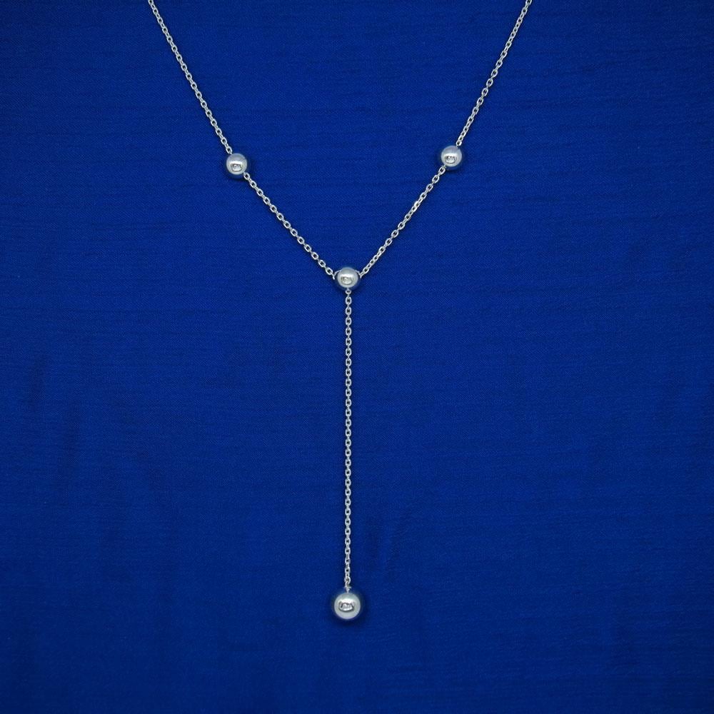 Срібне кольє Супутники кульки