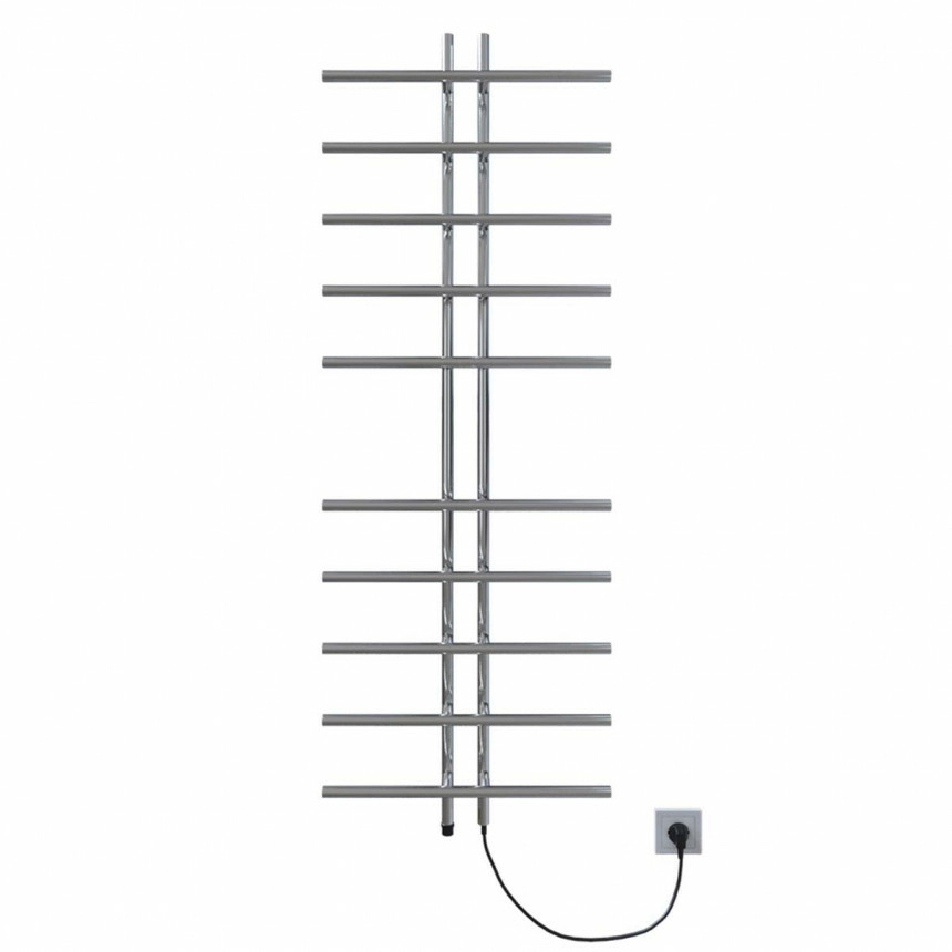 Полотенцесушитель электрический Deffi Gray 60x1450 правое подключение Серебряный