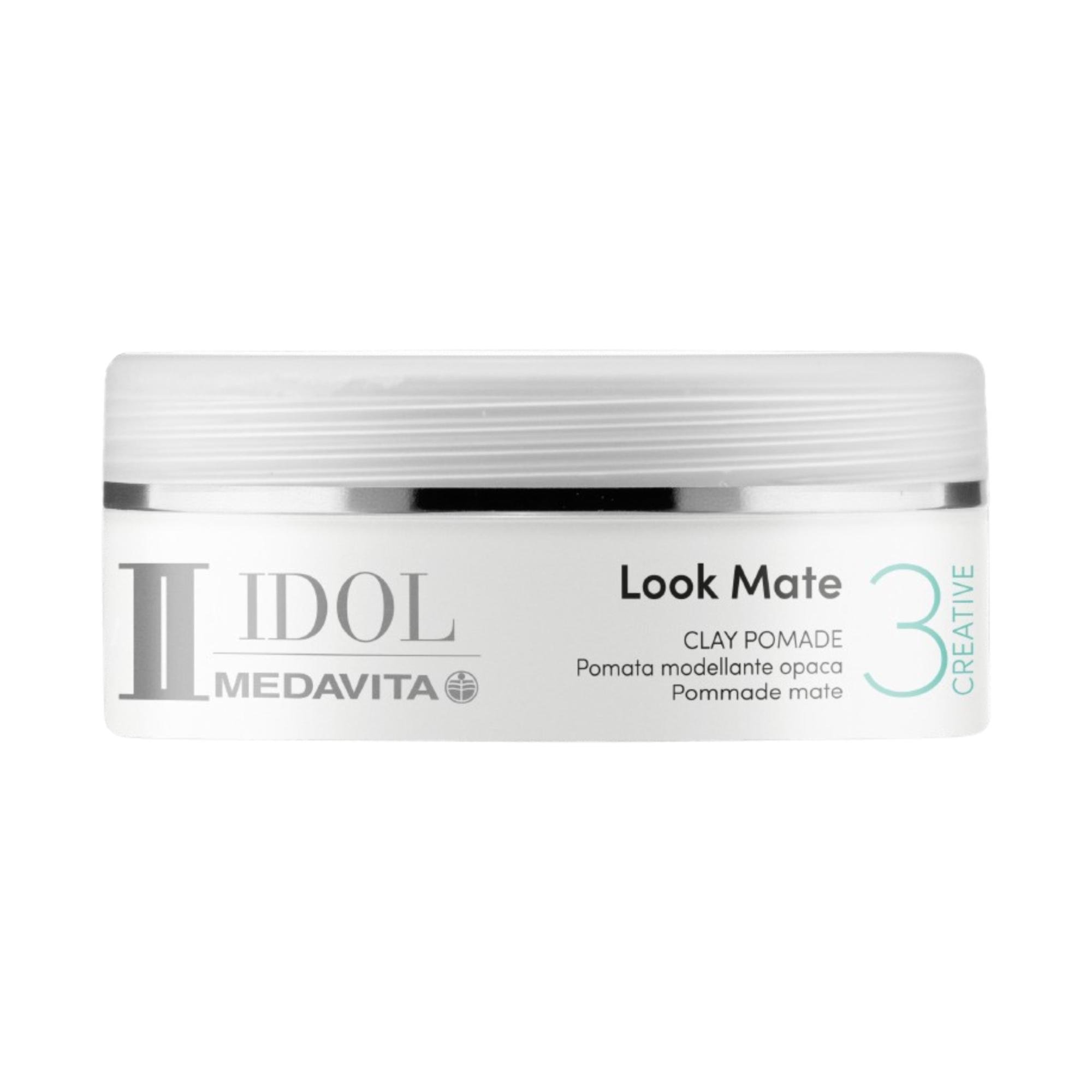 Глина матова середньої фіксації для укладання волосся Look Mate Medavita Idol Clay Pomade (03149)