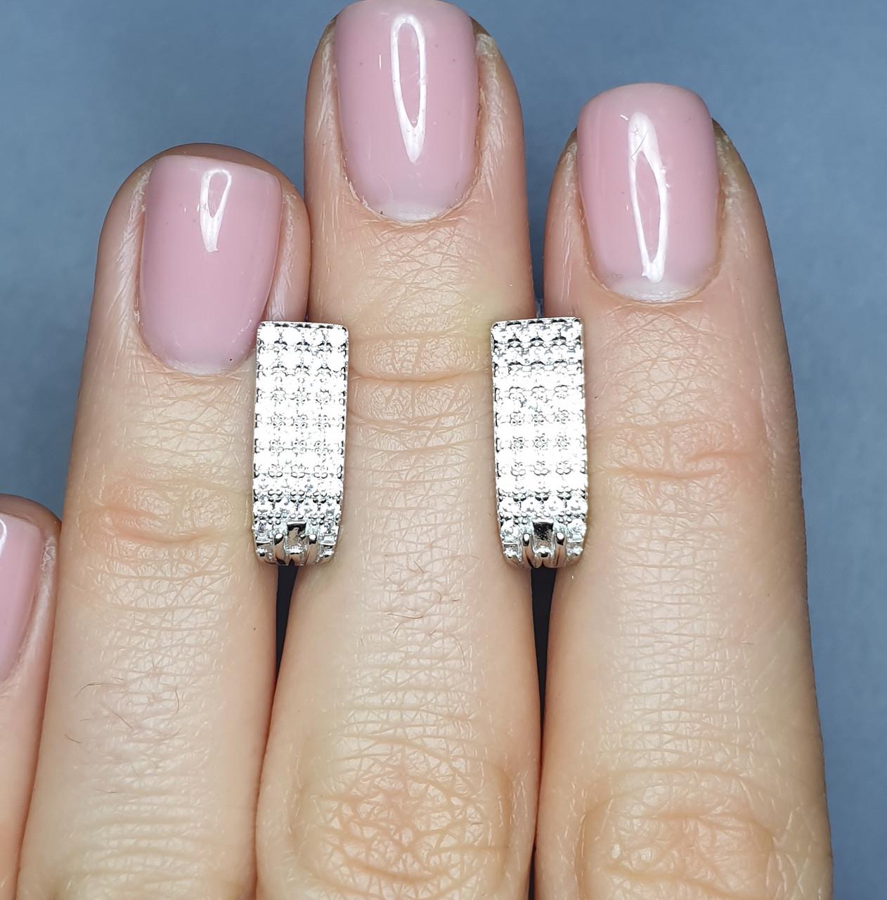 Серьги серебряные с кубическим цирконием 3,47 г (1387608828)