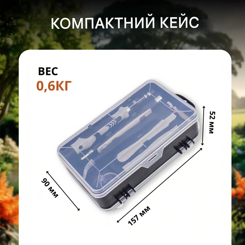 Набор магнитных бит и отверток Transparent 115в1 для точных работ С гибким удлинителем в кейсе Black (110311) - фото 9