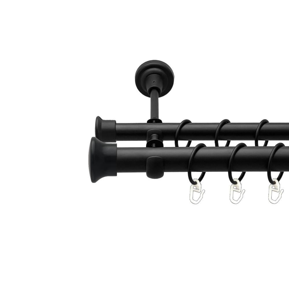 Карниз трубчатый Orvit Дуо двухрядный 25/19 мм 200 см черный (000-8178) - фото 1 Карниз трубчатый Orvit Дуо двухрядный 25/19 мм 200 см черный (000-8178) - фото 1