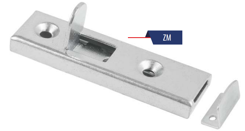Засов мебельный ZM 60х17 (6427-7) - фото 2 Засов мебельный ZM 60х17 (6427-7) - фото 2