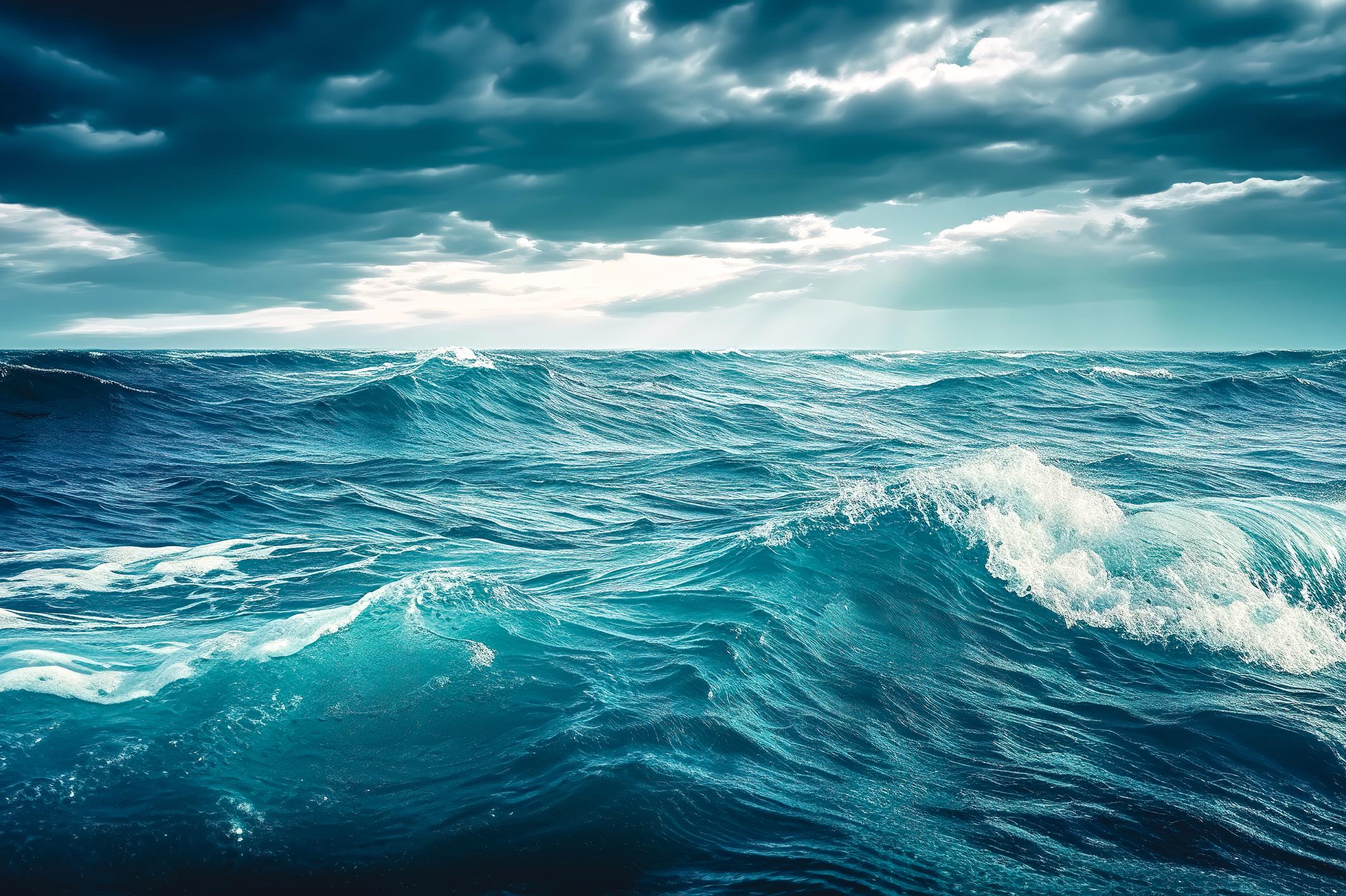 Фотообои флизелиновые Upstream Синие волны моря 180х120 см (S5NTR-104/2)