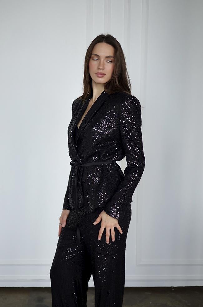 Жакет жіночий Lipar з паєток диско р. 44 Чорний (1082/30674477) - фото 2 Жакет жіночий Lipar з паєток диско р. 44 Чорний (1082/30674477) - фото 2