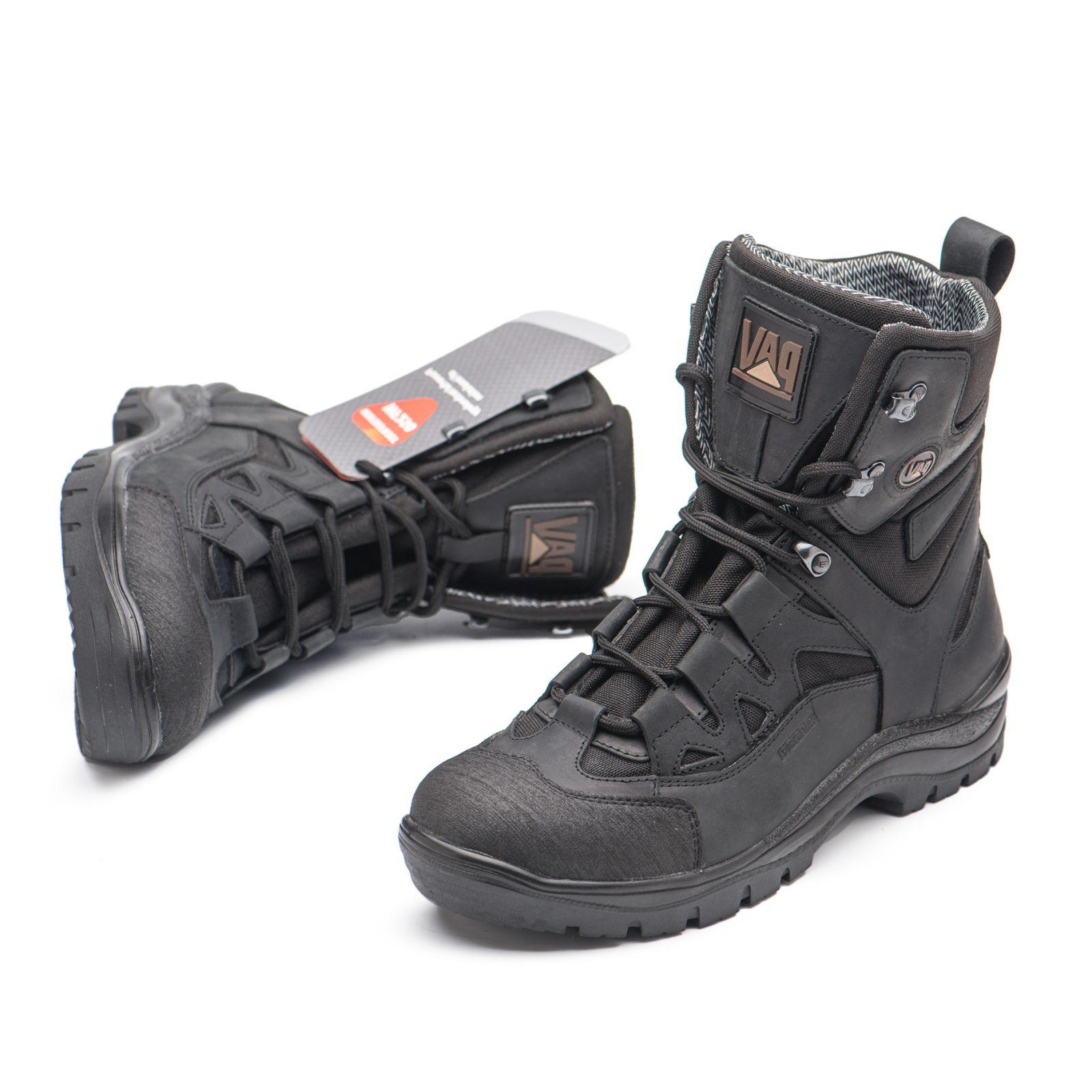 Берцы из натуральной гидрофобной кожи и кордуры р. 37 Черный - фото 7