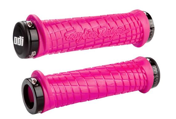 Гріпси ODI Troy Lee Designs Signature MTB Lock-On Bonus Pack Pink/Black Clamps (D30TLP-B)