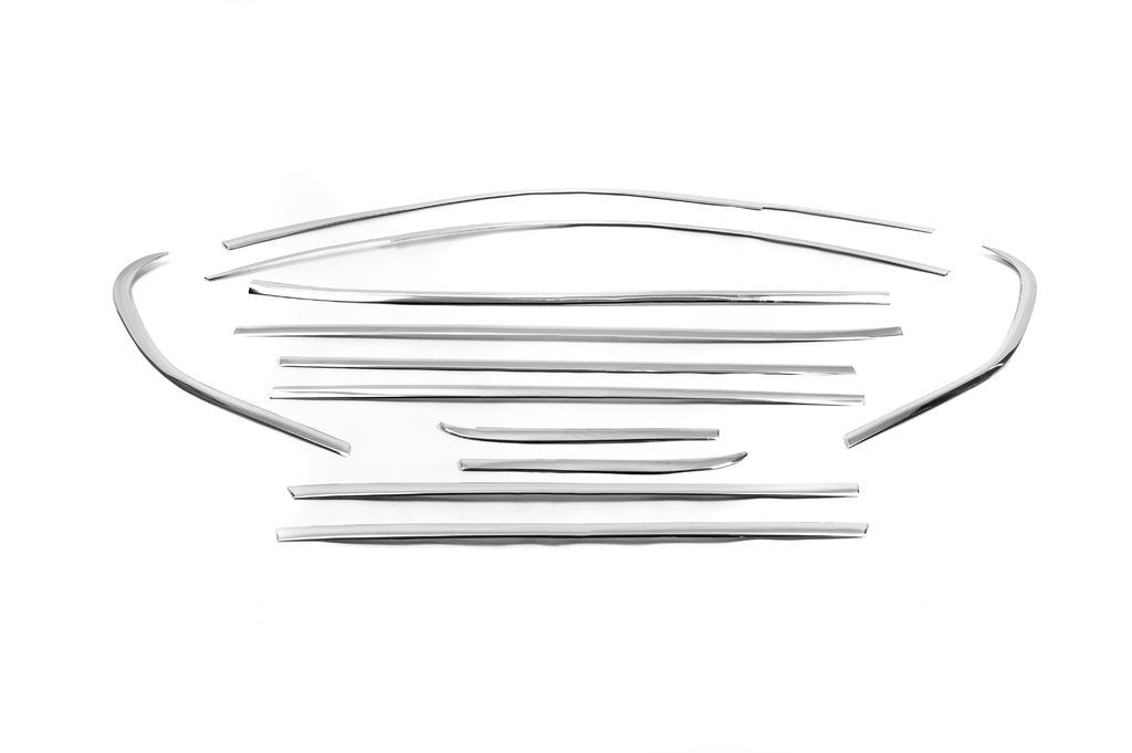 Полная окантовка стекол 12 шт. Carmos для BMW X1 E-84 2009-2015 гг. нержавеющая сталь Хром
