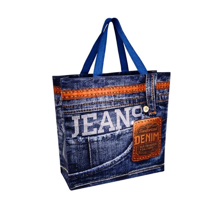 Сумка-шопер Альфа Джинс 36х34х10 см 10 шт. (4220)