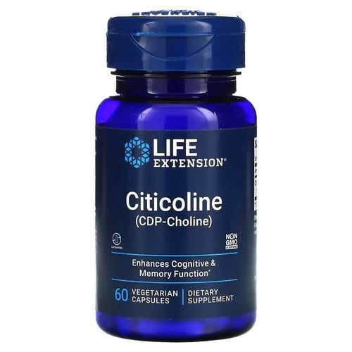 Холин В-4 Life Extension Citicoline CDP-Choline 60 Vegetarian caps. (LEX-16596)