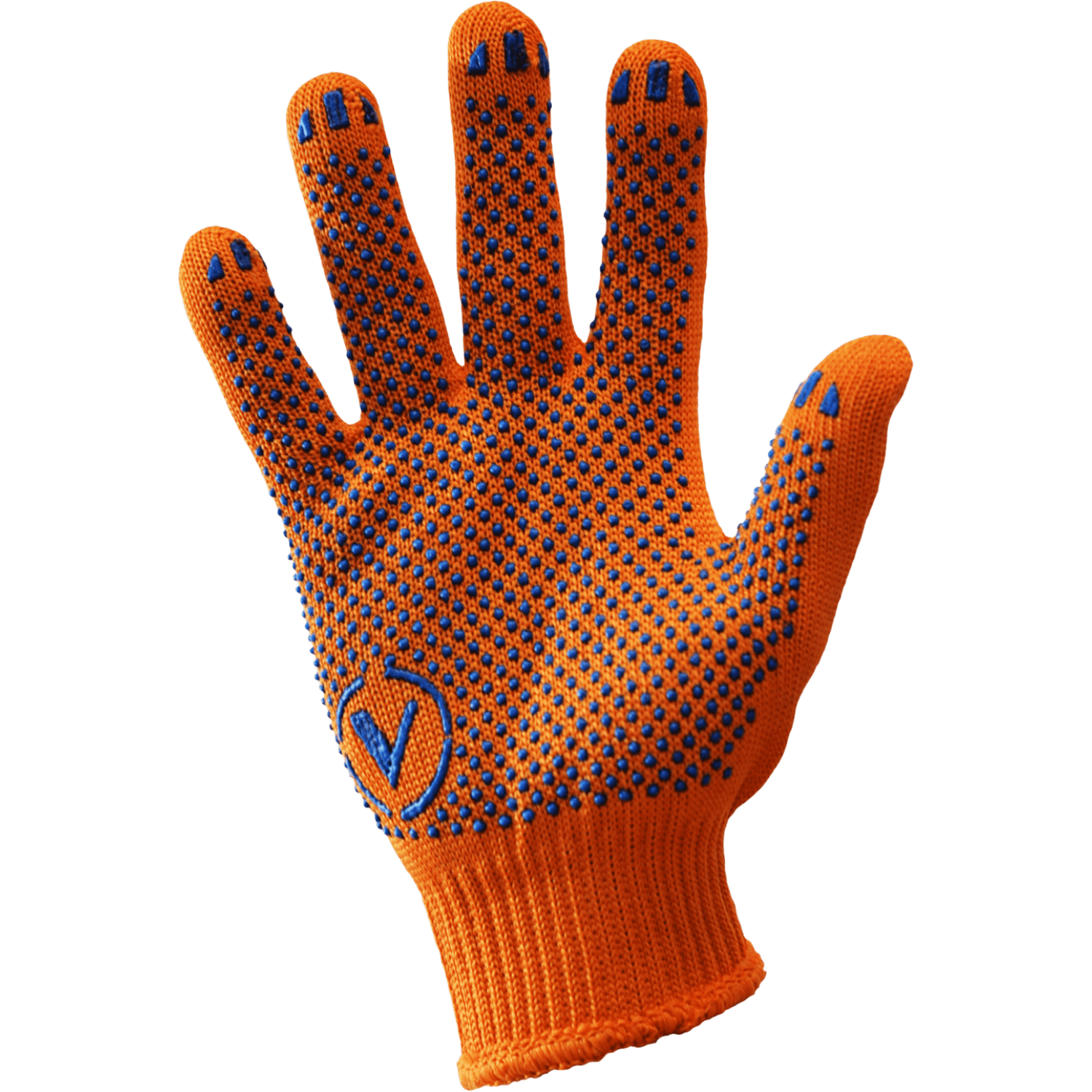 Рукавички робочі трикотажні жіночі Trident 8412 з ПВХ крапкою 10 клас 50 г р. 9 Помаранчевий (2004122)