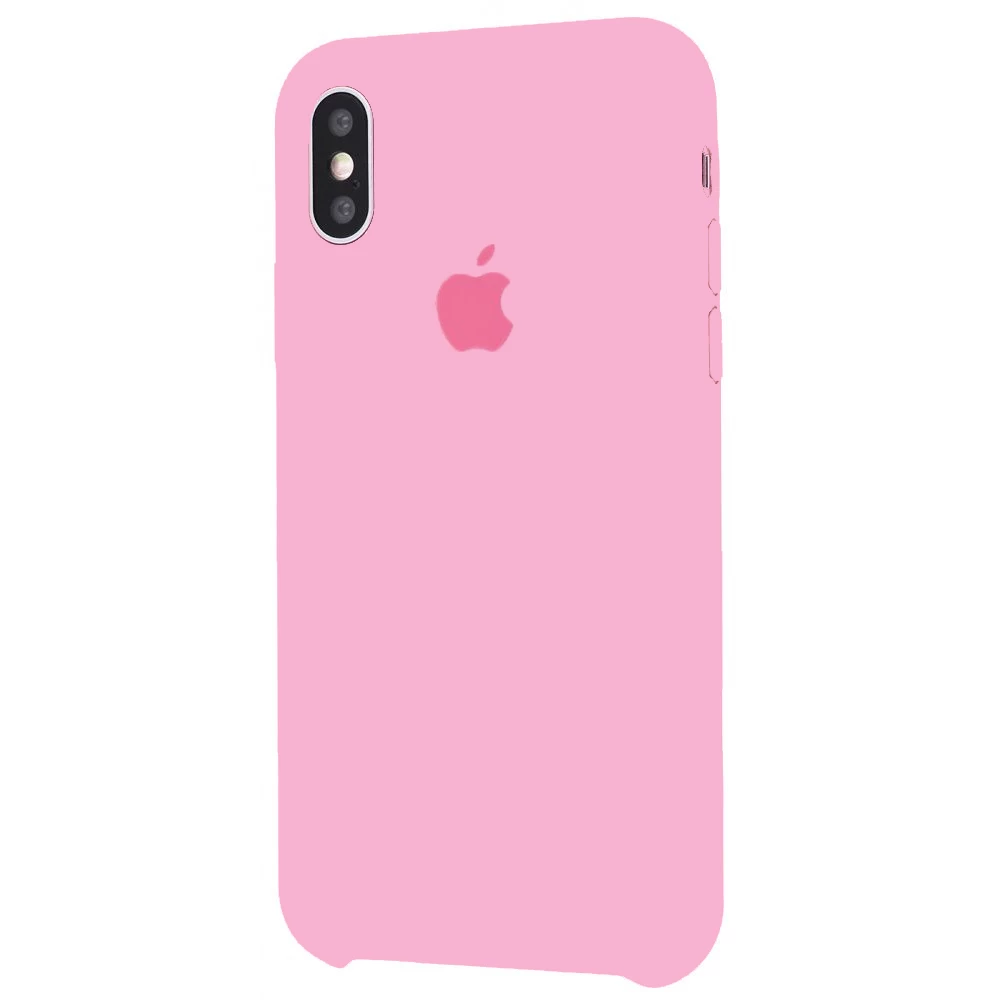 Силиконовый Чехол Накладка Silicone Case для iPhone X/XS Light Pink - фото 1