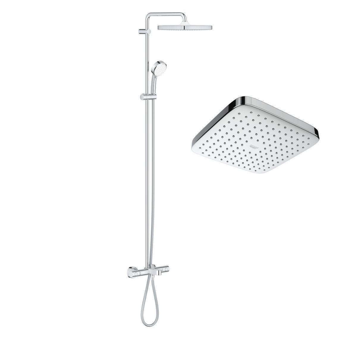 Душевая система Grohe Tempesta Cosmopolitan 250 Cube с термостатом Хром (LM-26691000)