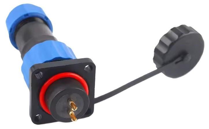 Разъем герметичный SP16 IP68 розетка/штекер на кабель SP16 2S-F-M 2pin 10 А (2735637988)