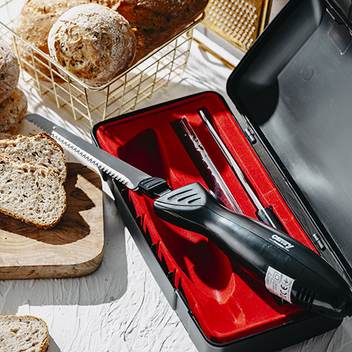 Електроніж Camry CR 4513 з 2 лезами/вилка та кейс для зберігання 200 Вт (04017) - фото 11 Електроніж Camry CR 4513 з 2 лезами/вилка та кейс для зберігання 200 Вт (04017) - фото 11