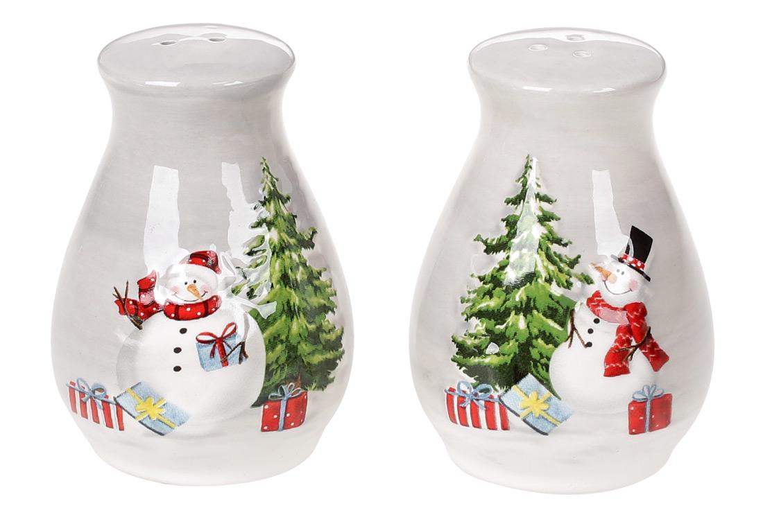 Набор для специй солонка и перечница BonaDi Веселые снеговики (811-009)