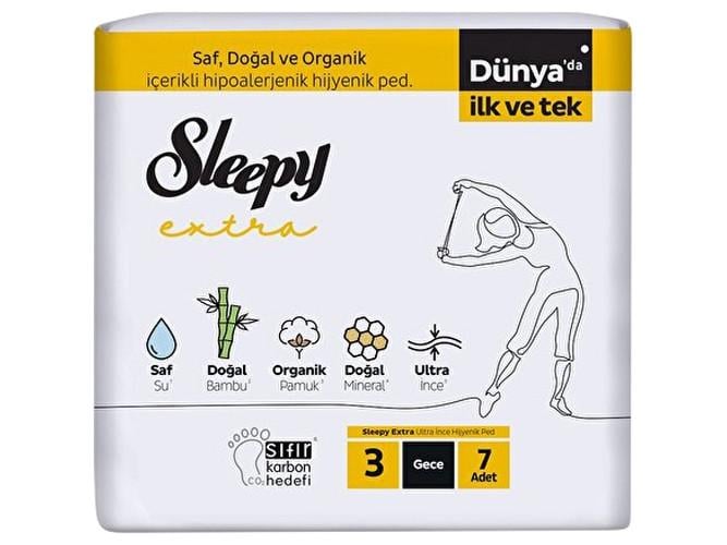 Гігієнічні прокладки Sleepy Extra Night-3 №7 320 мм (000006383)