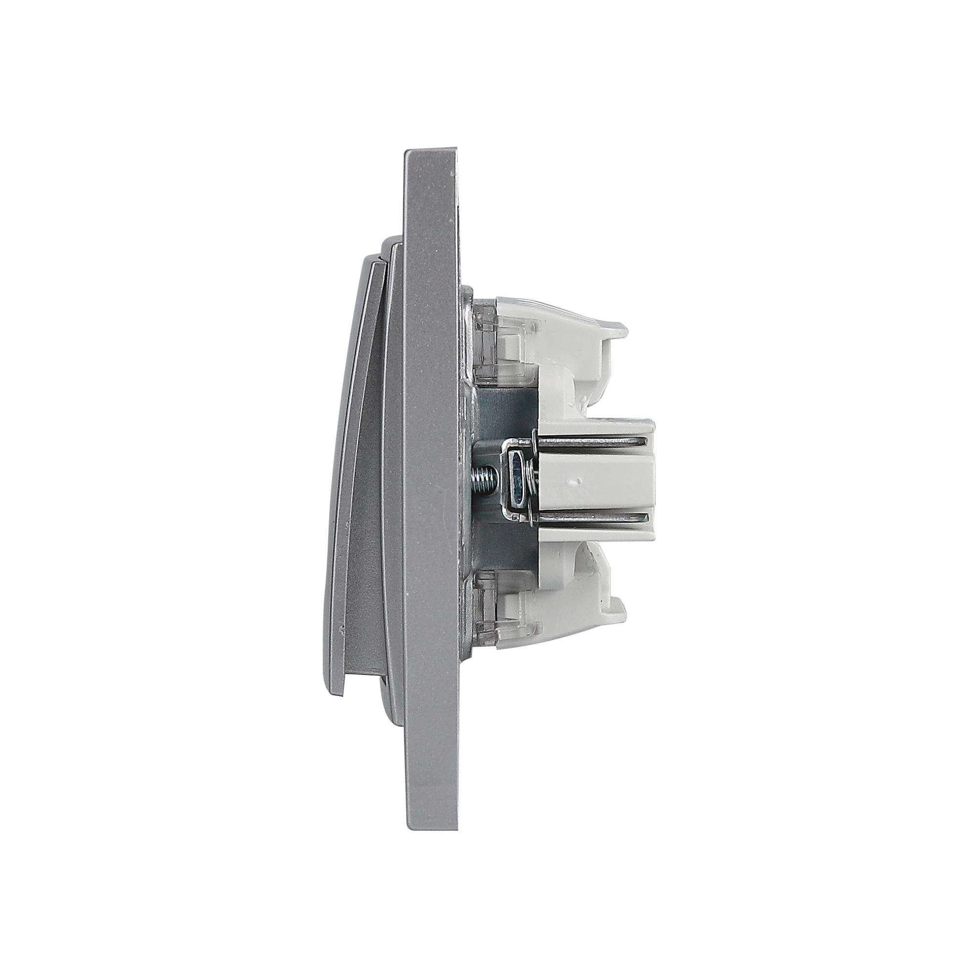 Вимикач одноклавішний Mono Electric DESPINA Сріблястий (19376) - фото 2 Вимикач одноклавішний Mono Electric DESPINA Сріблястий (19376) - фото 2