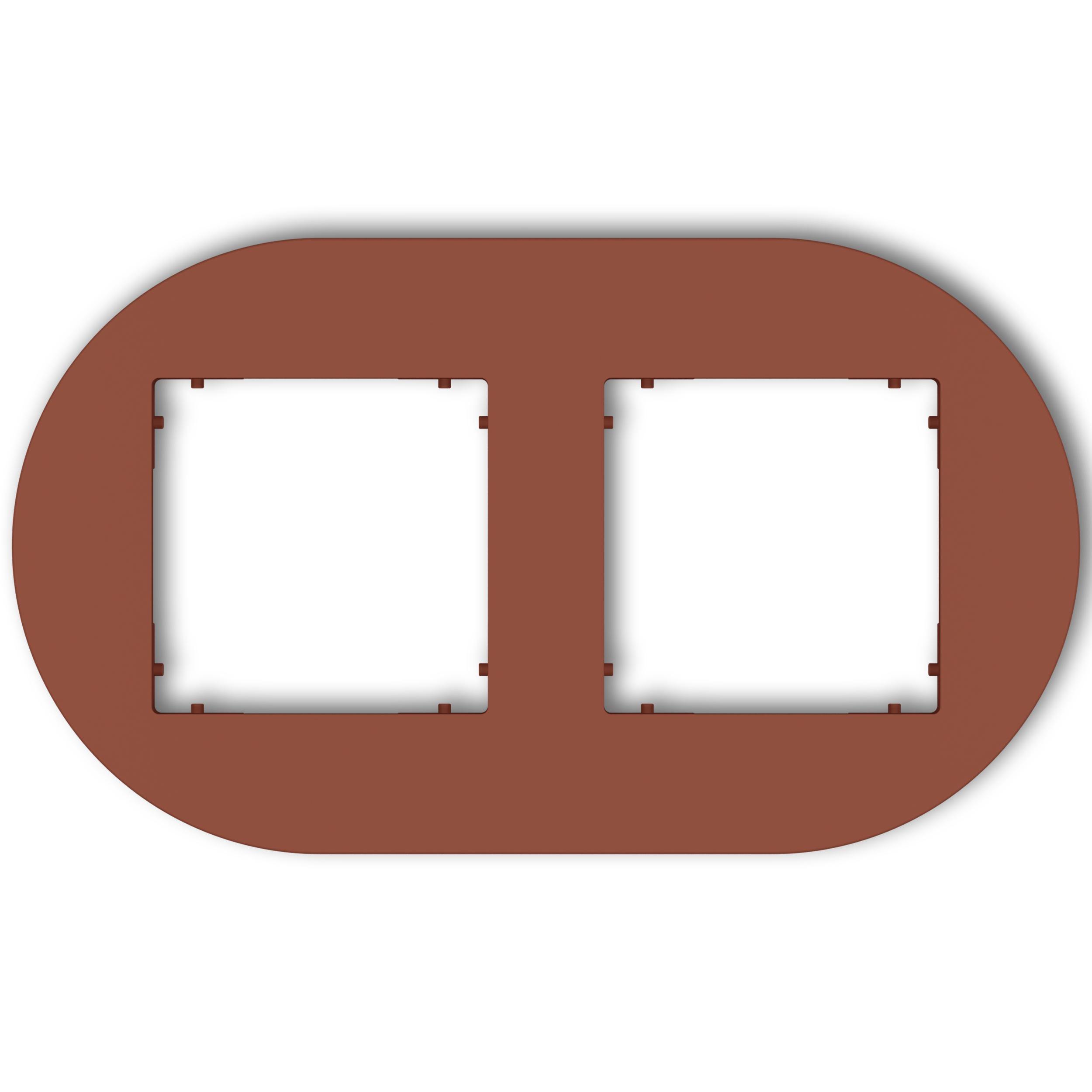 Рамка двойная универсальная круглая Karlik Mini Терракотовый (63MRTO-2)