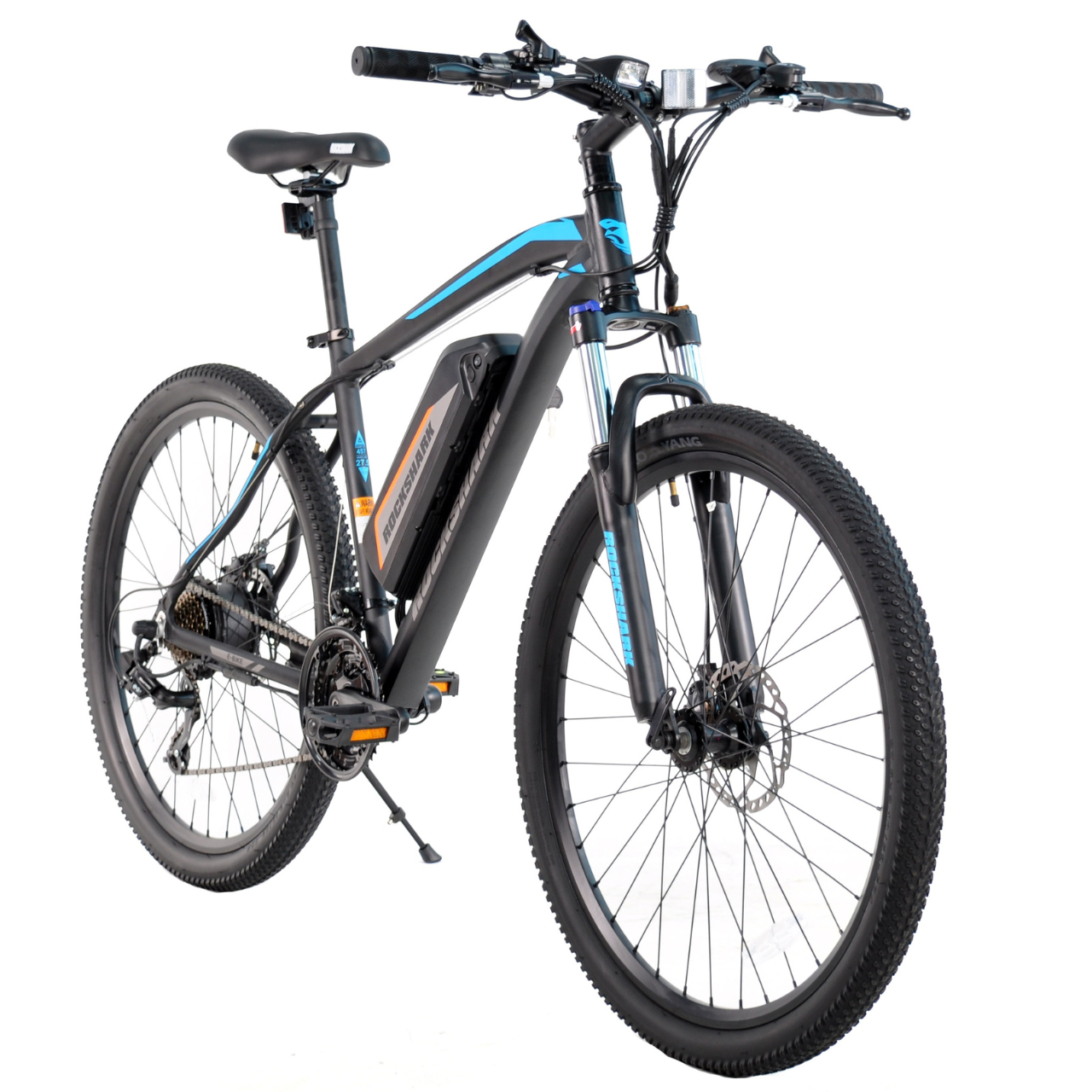 Велосипед с электроприводом Ardis Rockshark 27,5" MTB AL ROCK003" рама-17" 36B 10Ахч-35 км запас хода 350 Вт Черный