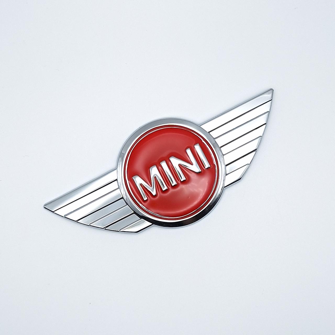 Эмблема Mini 115х50 мм Хром/Красный (1996659183)