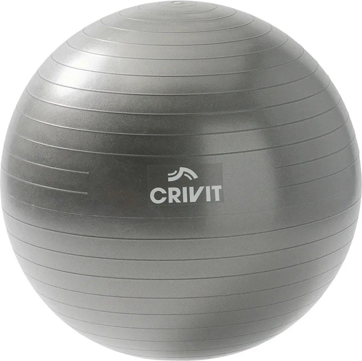 Фітбол Crivit для фітнесу та йоги 65 см Сірий (5001588)