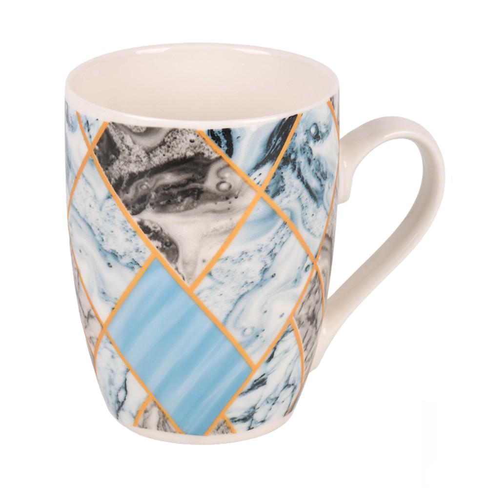 Чашка керамическая Marble R35770 350 мл Белый с серо-голубым (31153010) Чашка керамическая Marble R35770 350 мл Белый с серо-голубым (31153010)