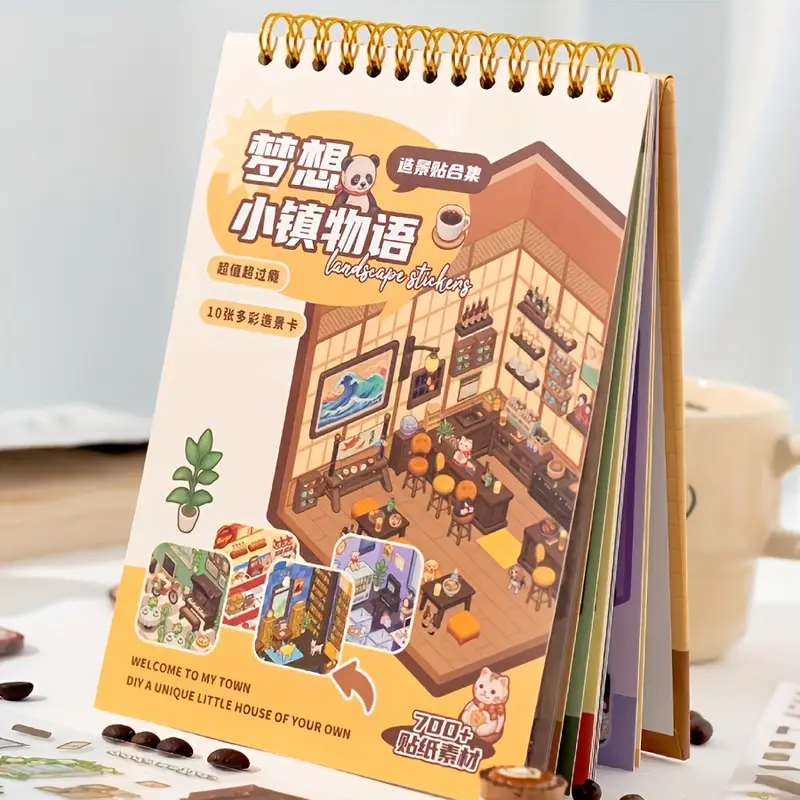 Блокнот Румбокс Наклейки 10 комнат 18x13 см с пинцетом (ST3)