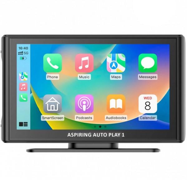 Монитор автомобильный Aspiring Auto Play 1 7" Magnet CarPlay Android auto Black (LX-BT701)