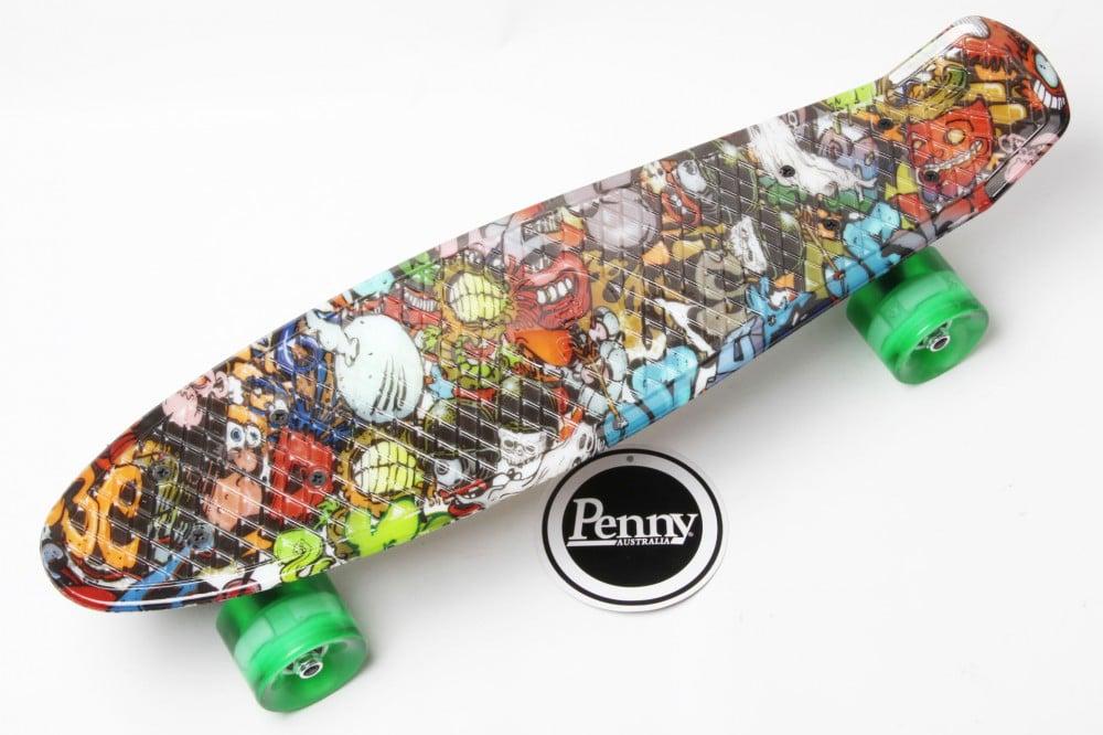Пенниборд Penny Style 22" светящиеся колеса Monsters (2T2034)