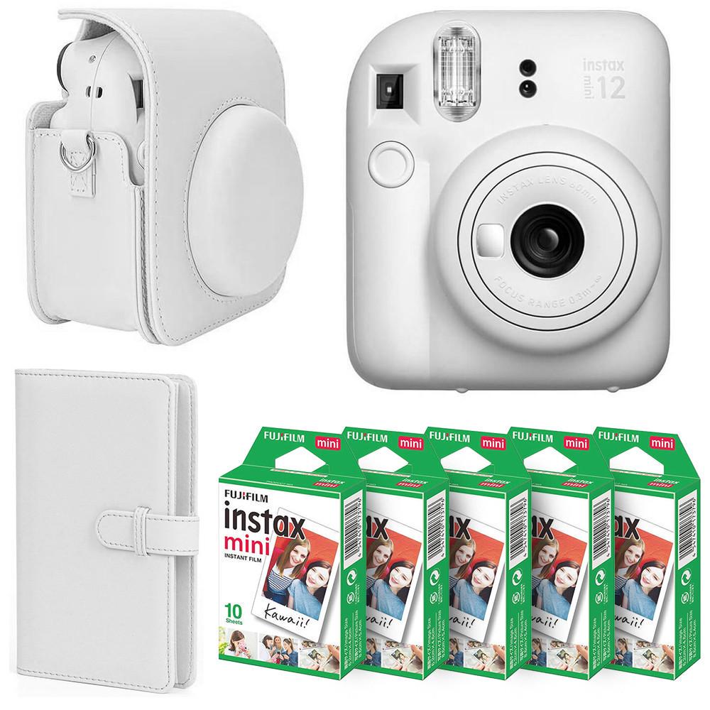 Подарунковий набір Fujifilm Instax Mini 12 фотопапір 50 шт./чохол/фотоальбом 108 фото Білий