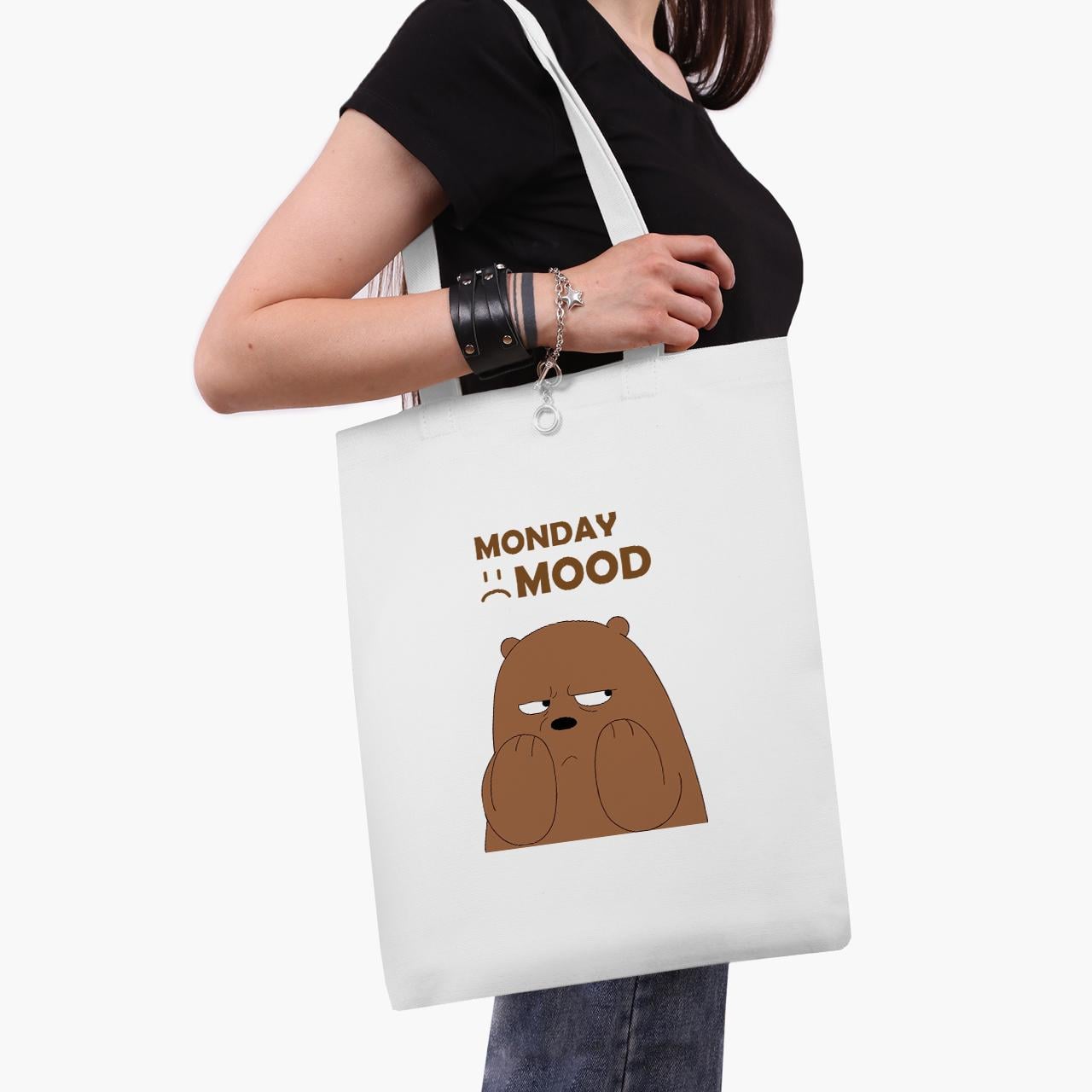 Эко сумка шоппер We Bare Bears 41x35 см Белый (9227-2900-WT1)