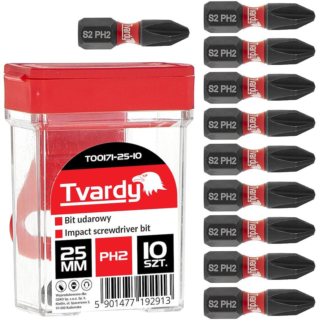 Біта ударна Tvardy Philips Ph2 x 25 мм (T00171-25-10) Біта ударна Tvardy Philips Ph2 x 25 мм (T00171-25-10)