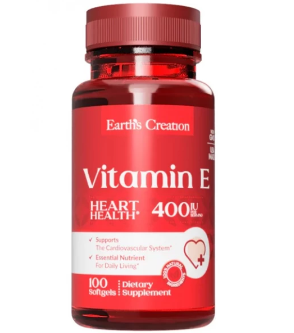 Витамин Е Earths Creation Vitamin E-180 мг 400 МЕ 100 софтгель