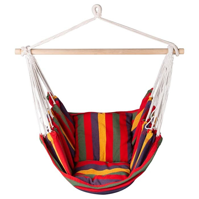 Гамак сидящий подвесной 125/90 см с подушками 2 шт. Красный (312-3RWS)