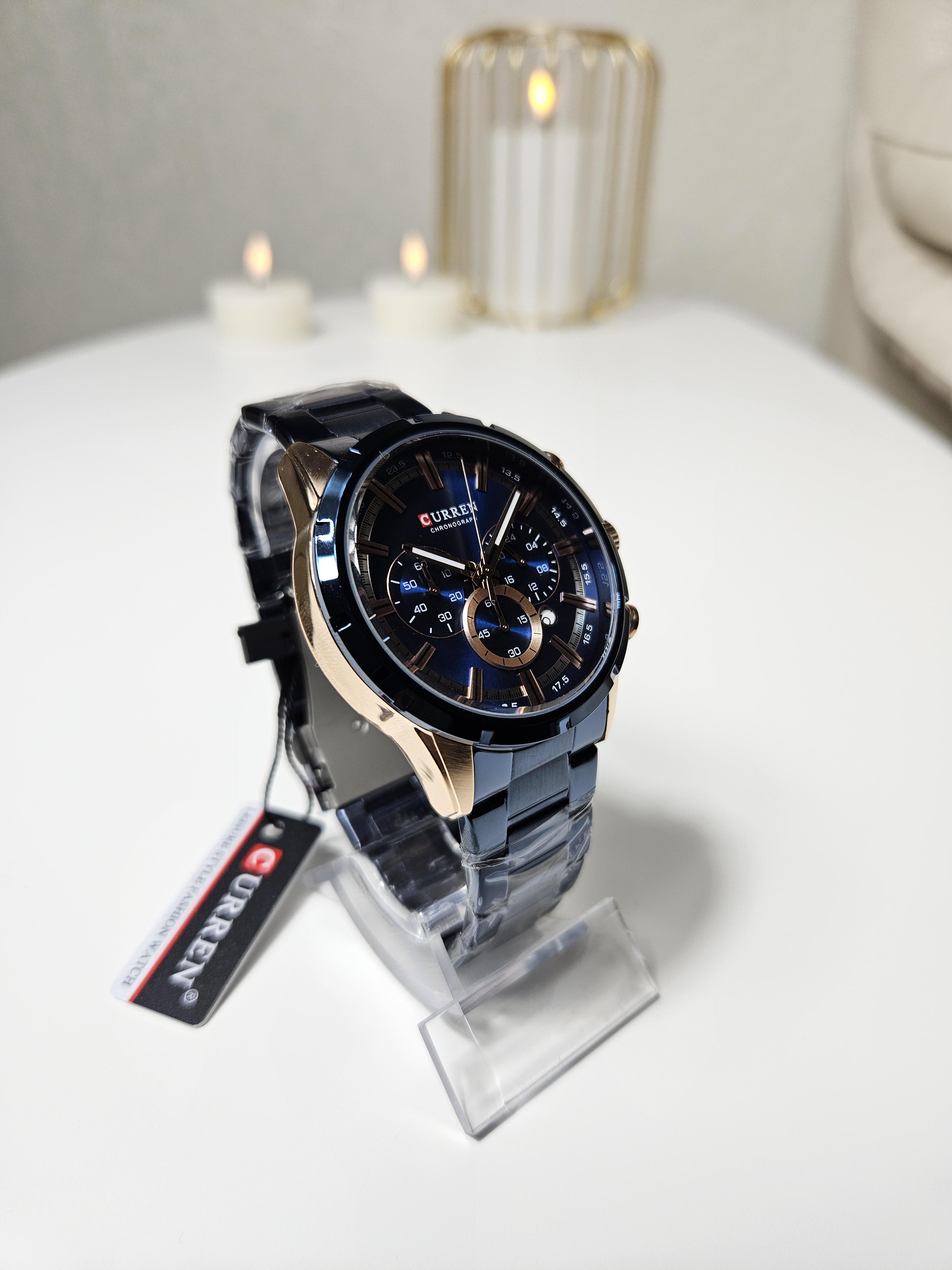 Наручные часы мужские Сurren 8355 кварцевый хронограф Синий (1103) - фото 3 Наручные часы мужские Сurren 8355 кварцевый хронограф Синий (1103) - фото 3