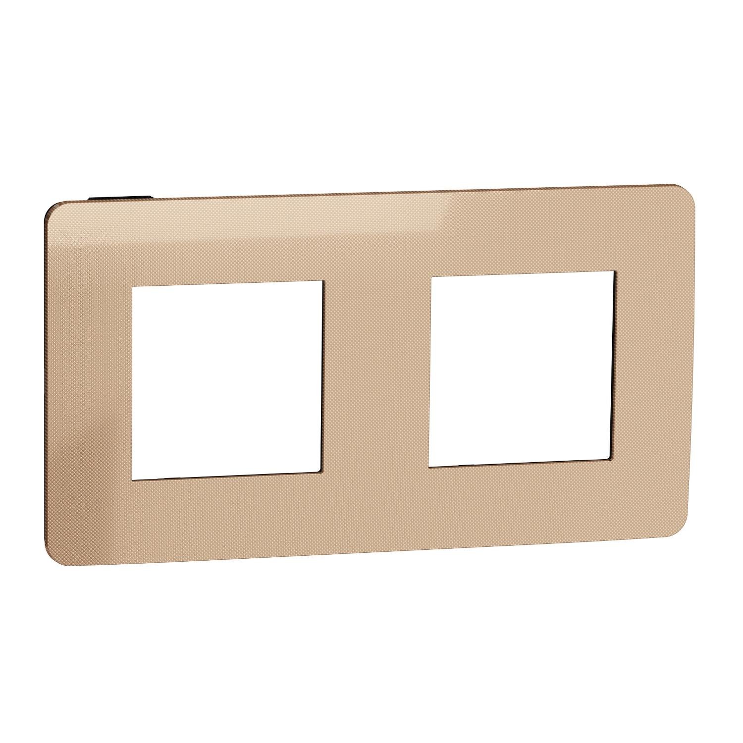 Рамка двухместная Schneider Electric Unica New Studio Metal Медный (NU280458)