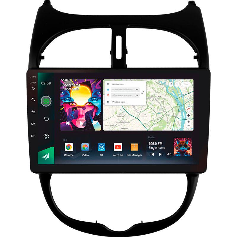 Магнітола штатна Sigma PRO 98128 2K 8/128 GB Peugeot 206 1998-2012 9" L1 (AR-78942)