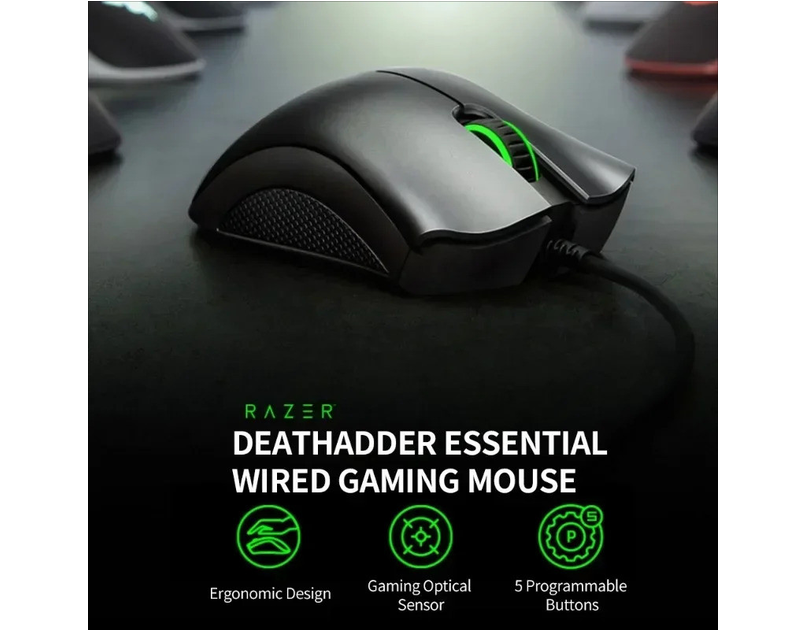 Ігрова миша провідна кіберспортивна Razer Deathadder Essential 6400DPI китайська версія - фото 6
